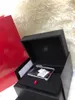 Designer Watch Boxes Black Case Red Bag Packaging Displage Displage Original Counter Watch Box z Logo Partia Pracy i certyfikat Najwyższa jakość