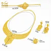 Conjuntos de joyería de boda ANIID Conjunto indio 24k Color oro africano Dubai nupcial nigeriano collar pulsera pendiente joyería 231219