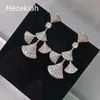 Hezekiah 925 Tremella Needle Boucles d'oreilles de luxe Qualité française Boucles d'oreilles de fête pour dames Soirée dansante Lady of Fame Mariage Bridal Ear265P