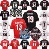 Anpassade tröjor 2023 Playoff Peach Bowl Herschel Walker Football Jersey NCAA College Stetson Bennett IV Milton Kenny McIntosh Edward