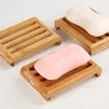 Bambusowe drewniane mydła naczynia talerz tray pudełko pudełko pudełko pudełko pudełko prysznic mydła