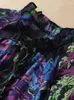 Robes de fête Designer de mode 2023 Été pour femmes Imprimé à manches courtes à manches courtes MIDI Office décontracté Elegant Vintage Gorgeous Slim Chic