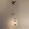 Lampa ścienna Postmodernistyczne szklane światła Vintage Luksusowe złote kinkiety LED do sypialni domowy wystrój wiszący oświetlenie