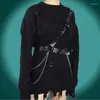 Gürtel Punk Leder Frauen Mit Doppelschicht Kette Gothic Harajuku Harness Körper Taille Strap Jk Kleid Jeans Bondage Sexy Bund