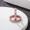 Topkwaliteit Sterrenring Liefdesringen Nagelring Designer Dames Titanium Roestvrij staal Rosé verguld met volledige diamant Manringen Bruiloft Verlovingssieraden cadeau