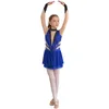 Bühnenkleidung Kinder Mädchen Eiskunstlauf Kostüm Ballett Lyrisches Tanzkleid Strass Langarm Fransen Latein Tango Cha-Cha Samba Tanzbekleidung