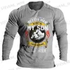 Camisetas para hombres Nuevos hombres T Shirts Ropa de primavera Carta Camisas 3D Tees Tops de manga larga Deportes Streetwear O Cuello Ropa de gran tamaño para hombre 2023 T231219