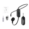 Microfoni 2.4G Set microfono lavalier wireless montato sulla testa Ricevitore trasmettitore per guida turistica didattica con altoparlante vocale W3JD