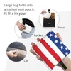 أكياس التسوق مخصصة USA American Flag Bag Women محمولة بقعة كبيرة البقالة الأمريكية