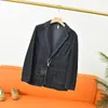 Men's Jackets 2023 High-End 1:1 Autumn Flat Collar Double-Breasted Fashion Velvet Suit Jacket