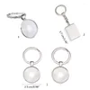 Llaveros 10 PCS DIY Llavero Colgante Doble Cara Llavero Accesorios Joyería Fabricación Suministros Personalizados