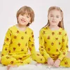 Pijamas meninos meninas pijamas novo outono manga comprida roupas infantis pijamas de algodão conjuntos para crianças 2 4 5 6 8 12 14 anos