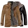 Мужские куртки Модные мужские пальто с отложным воротником Толстая деловая зимняя куртка для отдыха