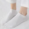 Women Socks White Casual Fashion Solid Color High School Girls Short Cute Cartoon Japanese Kawaii Low Cut Ankle Gift