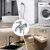 Bathroom Sink Faucets Convenient Double Outlet Faucet For Washing Machine Mop Pool And More Zinc Alloy Material Brushed Surface Treatment