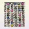 Whole Fshion 30pcslot Vintage Shell Rings Mixed sizes and shapes women fashion jewelry rings6024780