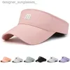 Visors Summer Sun Hats Men Damskie haft bawełniany m Visor UV Protection Top Pusty Tennis Golf Running Suncreen Silny baseball CL231219