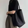 The Row Top Cowhide Autumn Winter Small Capacity Commuter Tote Bagemys's One Shoulderd Handheld Bucket Bag 231218