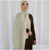 Bufandas Plain Modal Hijabs Musulmanes Suave Viscosa Voile Bufandas Moda Mujeres Mantones para Lady Drop Entrega Accesorios de moda Ha Dhue8