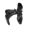 Kemer toka erkek ayak bileği botları demir ayak parmağı gerçek deri iş ayakkabıları İngiliz tarzı kısa yüksek topuklu zip dantel yukarı batı çizmeleri