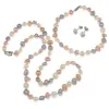 Set di gioielli di moda con collana di perle d'acqua dolce barocche naturali bellissime multicolori da 7-8 mm fatte a mano249b