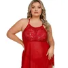 New Arrival Sexy Night Dress Fat Woman Temptation Plus Size Plus Fat Lace Nightdress Transparent Female Erotic Lingerie