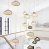 Lampe LED suspendue en verre au Design nordique, luminaire décoratif d'intérieur, idéal pour un Loft, un Bar, une cuisine ou un salon, LED