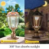 Retro Gold Solar Column -strålkastare med Dimble LED (2 Pack)