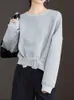 Kvinnor Hoodies Sweatshirts Stylish Grey Autumn Winter Women Plain Long Sleeve Belt Midje Loose Casual Oversize Pullovers Korean Short Jumper 231218