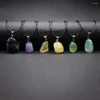 Pendant Necklaces 45cm Natural Irregular Shape Crystal Citrines Prehnite Amethysts Stone Necklace Charm Women Jewelry Gifts Size 14-18mm