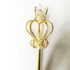 Hair Clips & Barrettes Bling Crystal Scepter Wand Gold Silver Color Tiaras And Crowns Sceptre King Queen Wedding Pageant Party Cos260n