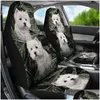 Car Seat Covers Ers 2Pcs Cute Westie Dog Print Fits Most Accessories Printed Drop Delivery Automobiles Motorcycles Interior Ots9A