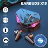 Cell Phone Earphones X15 TWS Wireless Earphone 5.3 bluetooth HEADphone 65ms Low Latency Earbud Esport Gaming HEADset Gamer with Mic 231218