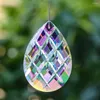 Chandelier Crystal 75mm 3D Faceted Grid Sun Chasing Charm Sunshine Lightcatcher Stained Glass Prismatic Water Drops Decoration