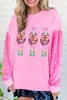 Women s T Shirt Women S Christmas Nutcracker Sweatshirt Pullover 2024 Year Wear Sequins Versatile Top Cartoon Soldier Pink Sweater For Women 231219