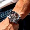 Wristwatches Men's Mechanical Watches Fashion Carved Hollow Craft Luxury Luminous Waterproof Top Brand Clock Reloj Hombre 2023