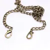 Bagdelar Tillbehör 40120cm Handväska Metallkedjor axelband DIY Purse Chain Gold Silver Handtag 231219