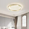 Plafonniers Lampe de chambre à coucher LED minimaliste avec télécommande ronde moderne pour la lumière de la maison de salon