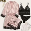 Frauen Mädchen Nachtkleid Nachthemd und Höschen Spitze sexy Dessous Dessous Set