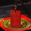 Anhänger Halsketten Cinnabar Purple Qi Donglai Safety Charm Herren- und Damen-Amulett-Buddha-Halskette