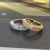 Cluster Rings Luxury Zircon Plated Gold 925 Sterling Silver Broad Lovers Ringl Fashion Jewelry Design Woman