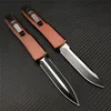 Brown MICRO TECH UT OTF AUTO Knife 3.464" D2 Steel Blade,Aviation aluminum Handles,Camping Outdoor Tactical Knives EDC Pocket Knifes UT85 BM 3300 3400 4600