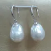Lampadario pendente Orecchino di perla d'acqua dolce naturale al 100% con gancio in argento 925 - Perla barocca 14-16 mm Big264O