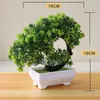 Dekorativa blommor konstgjorda växter falska växter unika bonsai hållbara små trädkrukor stilig miniatyr lågt underhåll heminredningar