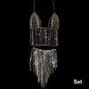 Stonefans Sexy łańcuchowa bielizna dla kobiet Bling Crystal Tassel Body Body Saile Bikini Bra Brabry TALIST TALIST T200508224Z