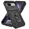 Kamerafodral för Google Pixel 9 8 8A Pro Armor Antishock Sliding Window Phone Protection Ring Stand SUCKSUTION CASE