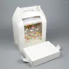 Present Wrap Portable Cake Holder Boxes Display Stand med Cover Candy Apple Hole - Packaging 6Pack/ 12Pack