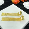 Classic 18K Gold Plated Earrings Fashion Tassel Style Chic Pendant Earrings Studs Anniversary Valentine Birthday Gifts