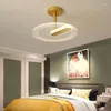 Luzes de teto lustre moderno lâmpada led para sala estar quarto estudo preto cor ouro superfície montado deco AC85-265V