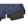 Shorts pour hommes Short de Fitness Double couche pour hommes cordon de serrage doublure en maille taille élastique respirant séchage rapide à la plage piscine été MaleL1218